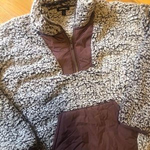 NWOT Express Sherpa Sweatshirt